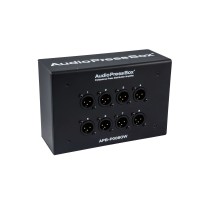 Interface imprensa passiva sobrepor, 1 in,  8 MIC out, preta - APB-P008-OW-EX-BK