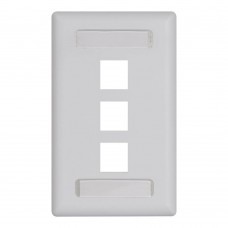 Espelho clássico 4x2  3 portas Keystone com visor, branco - 107S03WH