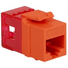 Porta RJ45 cat 6 laranja - 1078F6OR