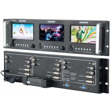 Monitor de vídeo para rack 3 telas, SDI - RMS5533s