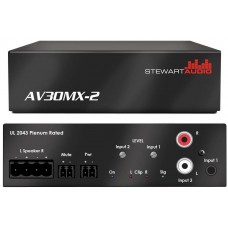 Mixer de áudio amplificado, 2 x 30 W @ 4/8Ω, 2 in - AV30MX-2